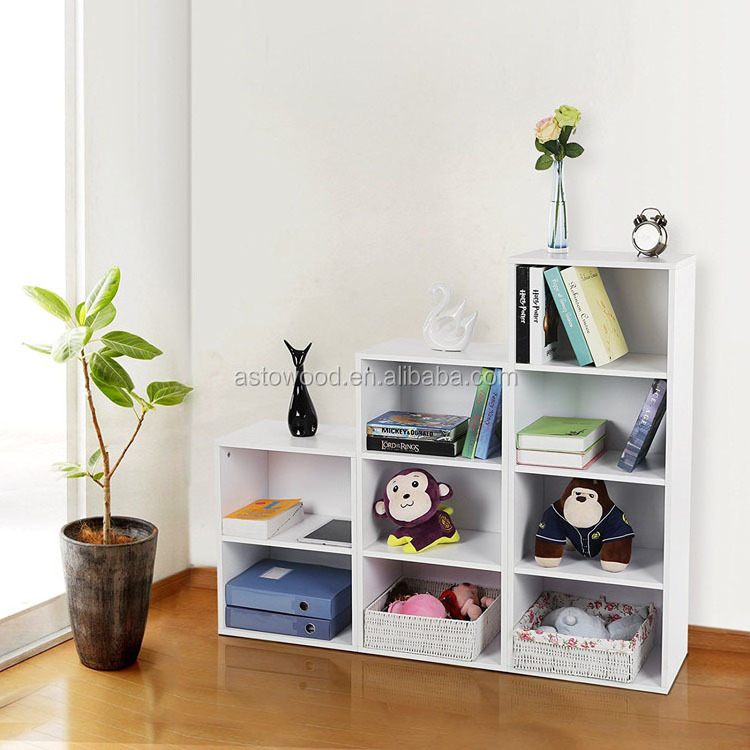 modern home and office use 4 Tier Open Wood Shelf bookcase