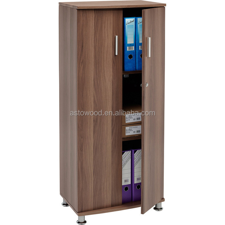 Tall Cupboard with 3 shelves Storage Filing Cabinet Matching Range of Home Office in Oak Effect