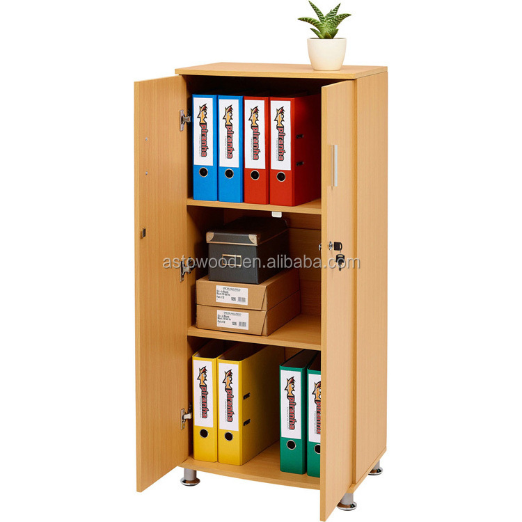 Tall Cupboard with 3 shelves Storage Filing Cabinet Matching Range of Home Office in Oak Effect