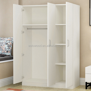 Wonderful design white bedroom wall mounted wardrobe closet 3 doors