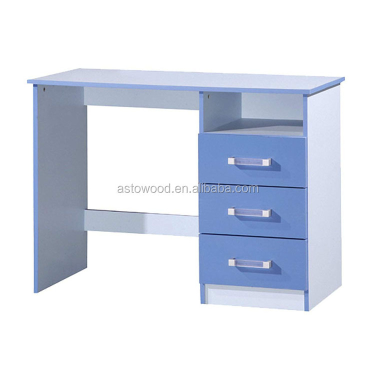 High Gloss Dressing Table Study Table with 3 Drawers