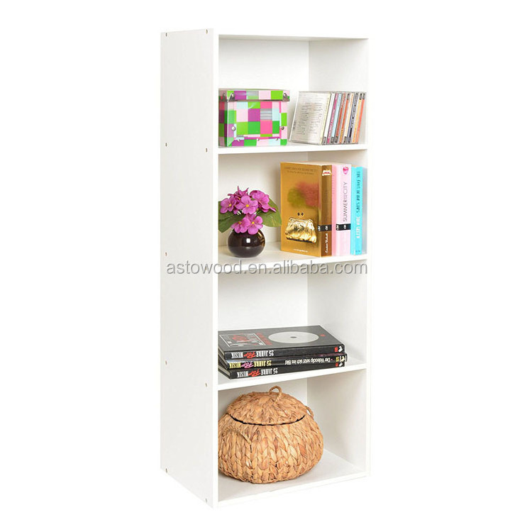 modern home and office use 4 Tier Open Wood Shelf bookcase