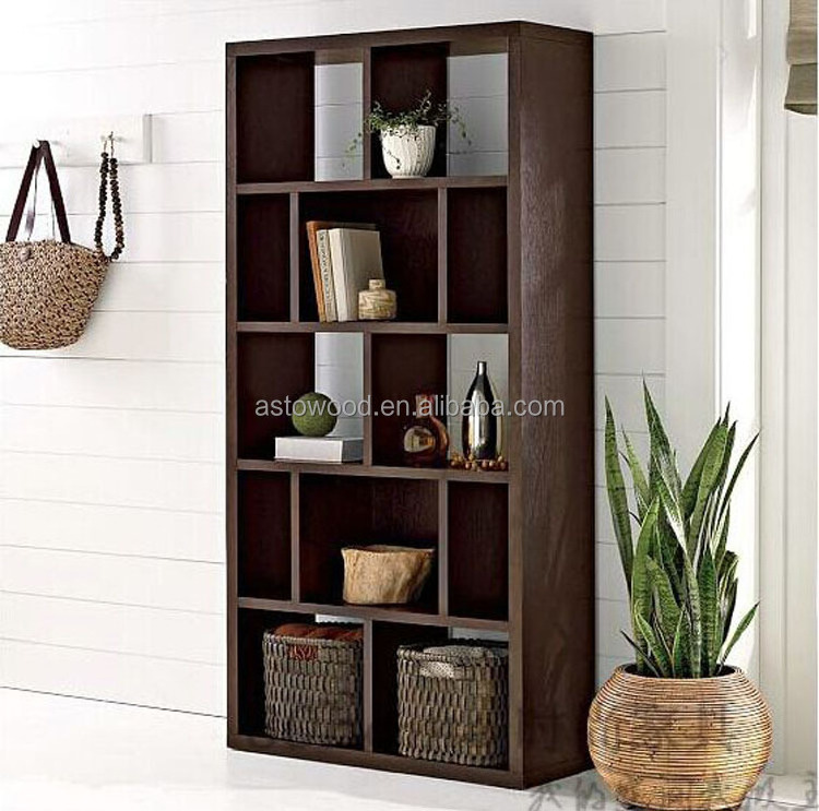 New Design cheap factory price wooden tall bookshlef storage with 12 cubes