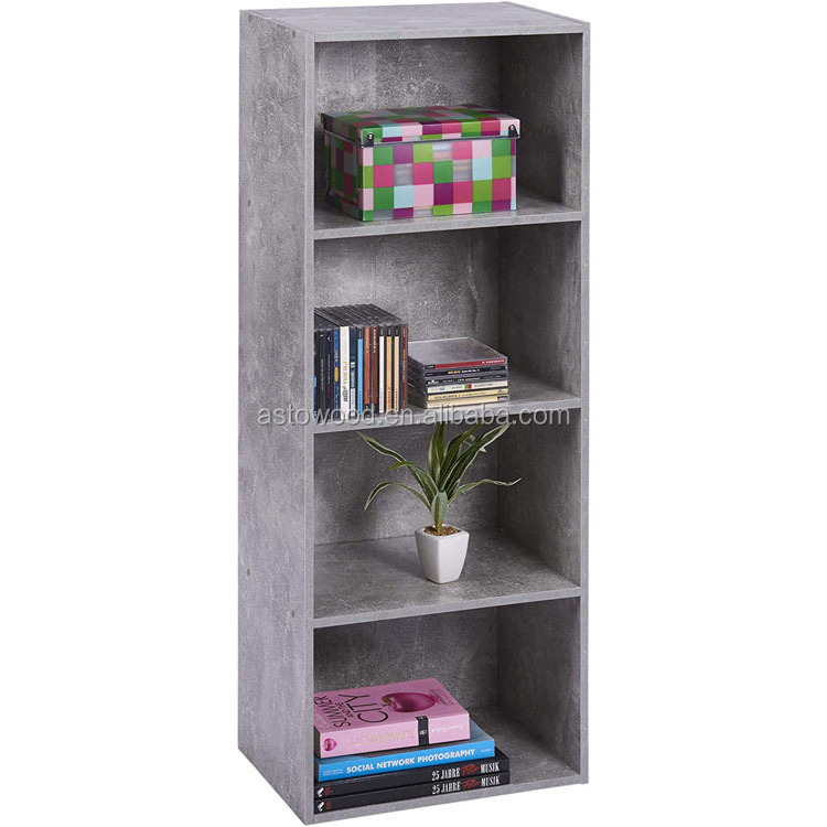 modern home and office use 4 Tier Open Wood Shelf bookcase