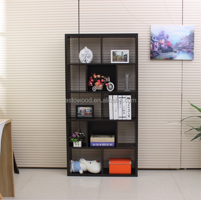 New Design cheap factory price wooden tall bookshlef storage with 12 cubes