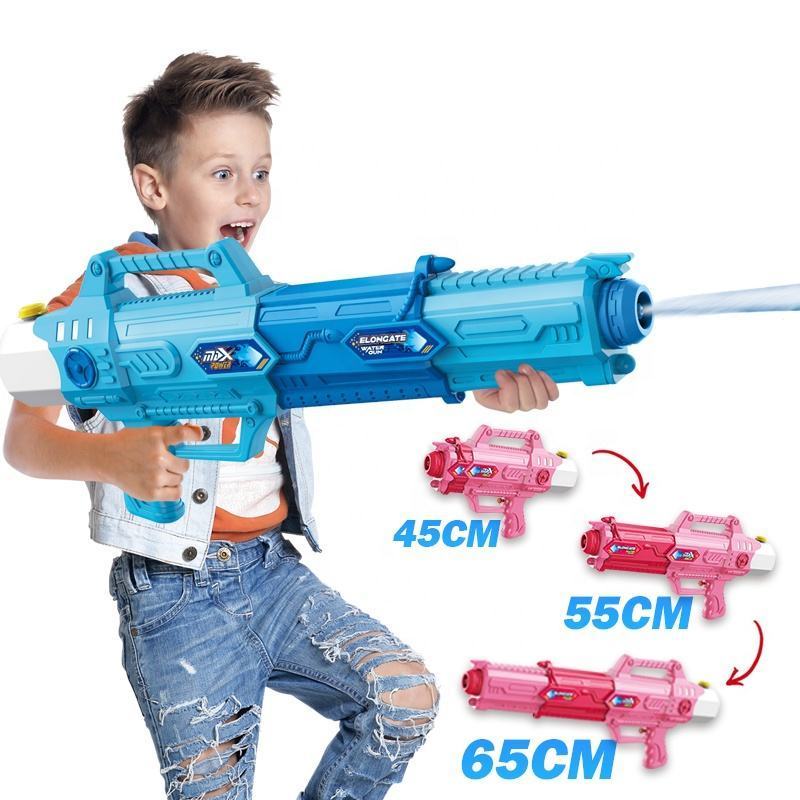 2024 New Summer Toys 550ml Three Long Retractable Water Gun Extendable Large Water Gun Toys For Kids