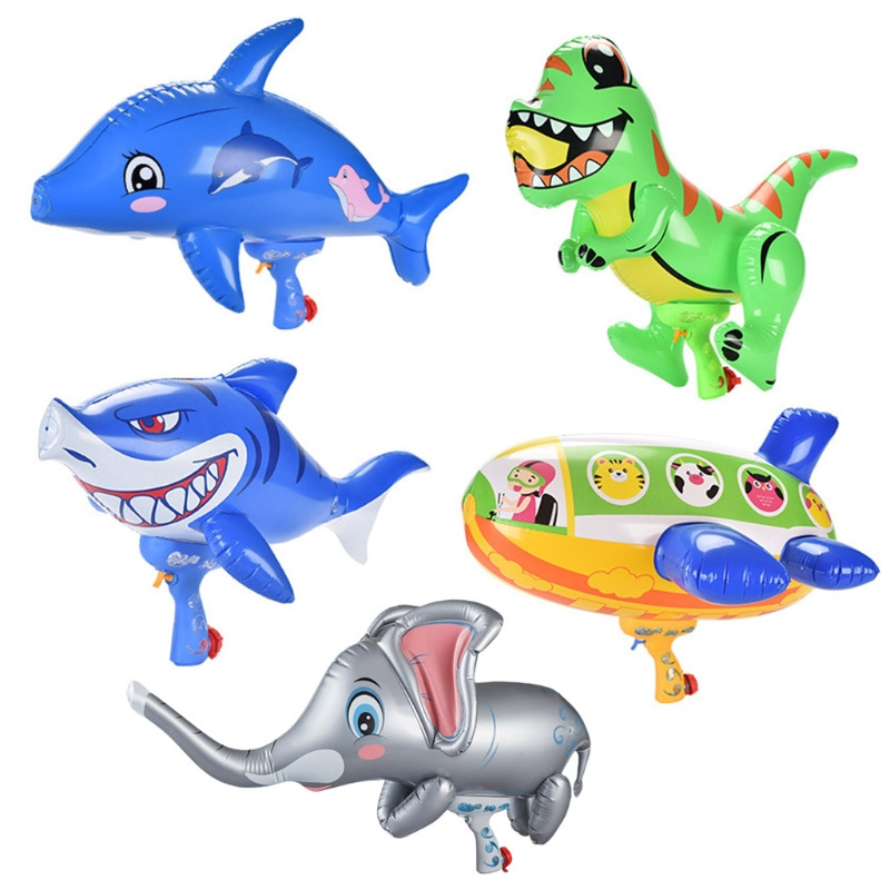 Outdoor parent kids entertainment beach water gun inflatable toys shooting animal party for kids