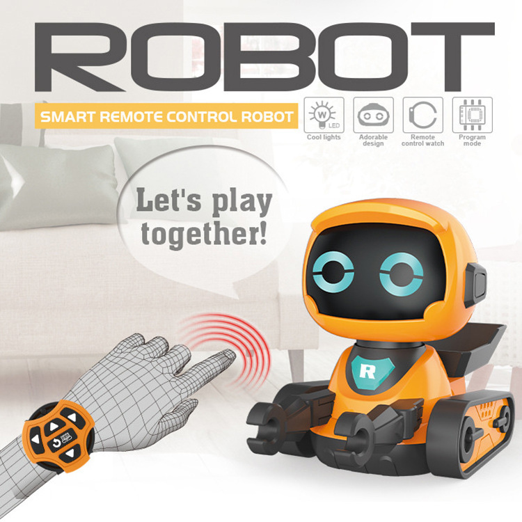 Children RC Robot Intelligent Smart Touch Light and Sound Interaction Watch Remote Control Robot Toy for Kids