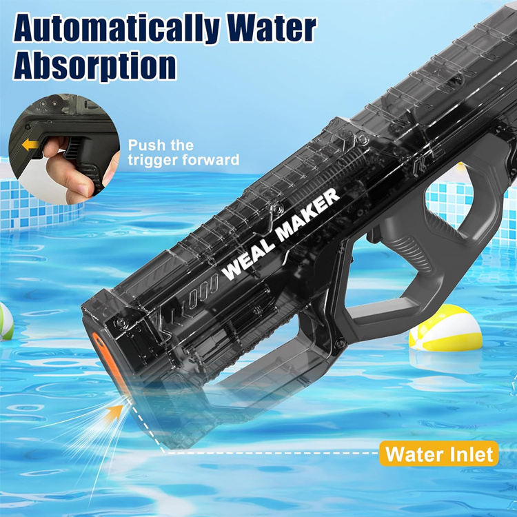 Summer Water Playing Squirt Guns Toys Outdoor Game Toys Electric Automatic Shooting Water Gun Toy For Kids