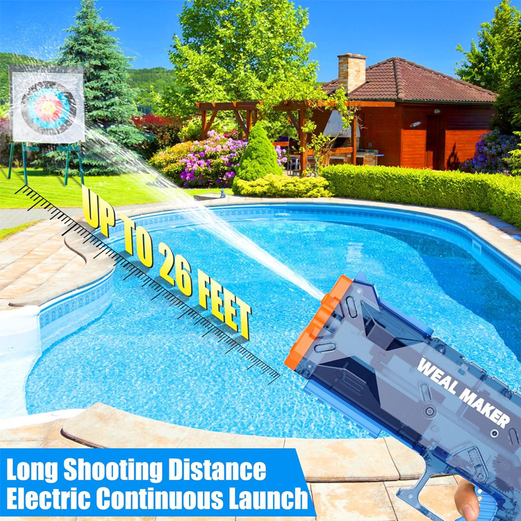 Outdoor Summer Toys Water Pistol Long Range Continuous Shooting Automatic Squirt Guns Electric Water Gun for Kids