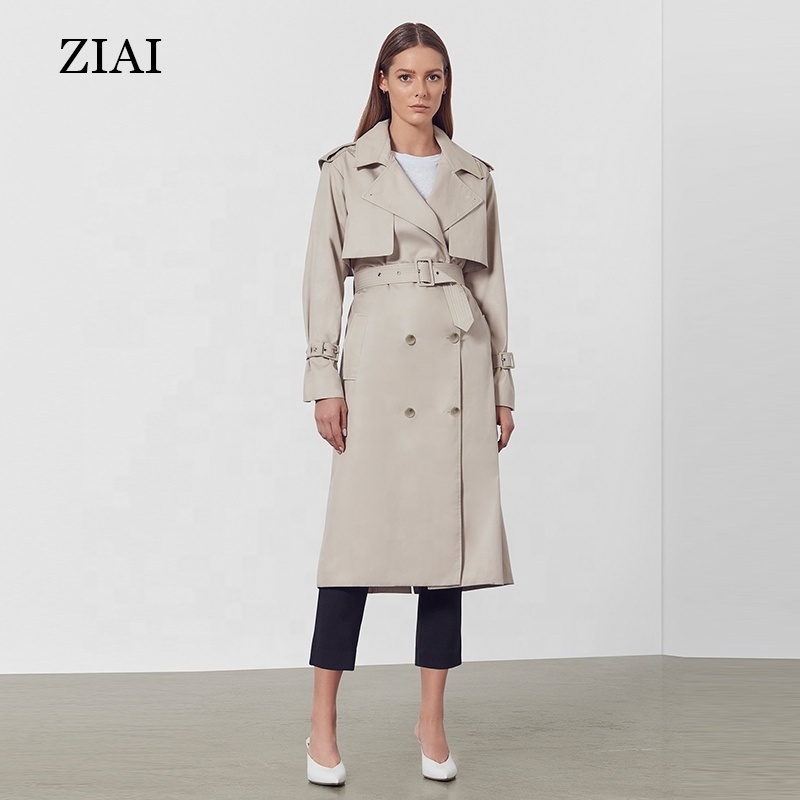 High quality Spring new fashion style trench coat British style thin wild small high school long trench coat women