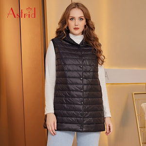 New fashion wholesale ladies waterproof  plus size puffer vest quilted jacket women windproof  black puffer coat woman