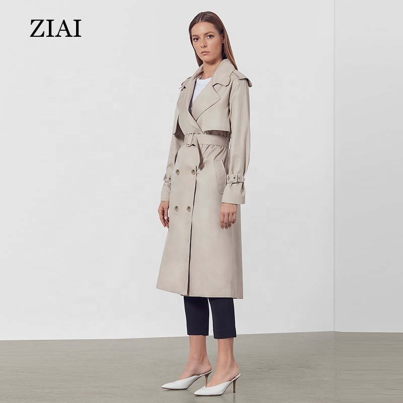 High quality Spring new fashion style trench coat British style thin wild small high school long trench coat women