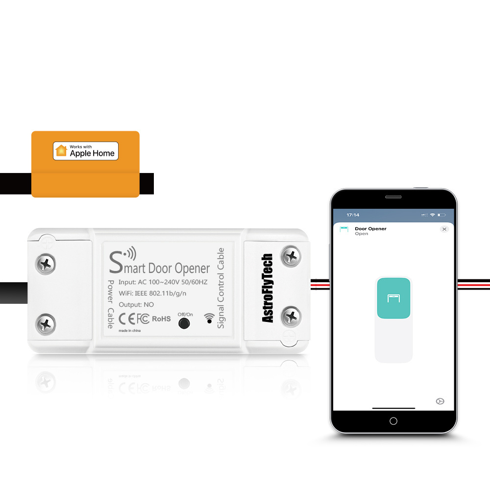 Compatible with Apple Homekit, Siri,Amazon Alexa,Google Assistant Intelligent linkage TuYa Zigbee Smart Wi-Fi Garage Door Opener
