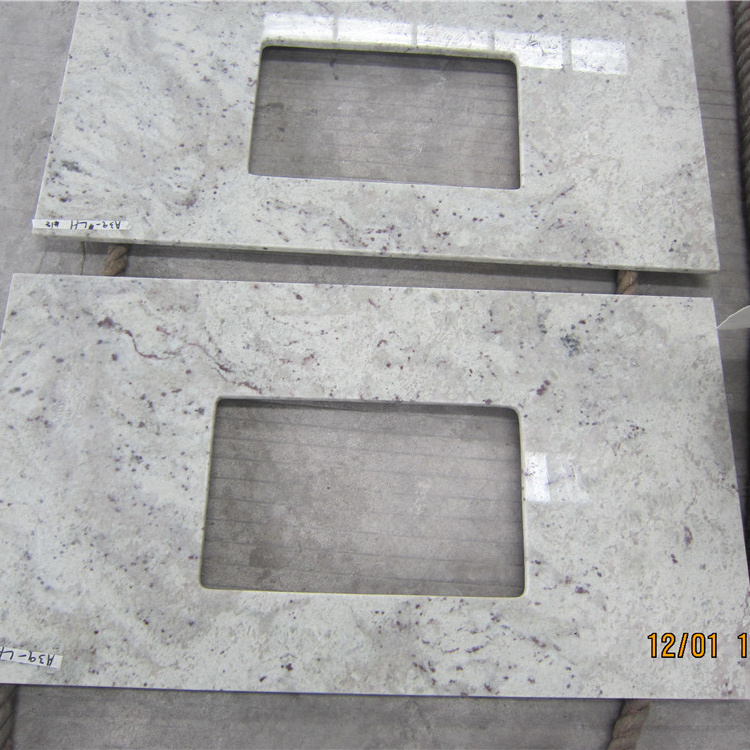 granit granito natural Andromeda Luxury White Countertop Kitchen Table Top Lighth river white Granite Decoration