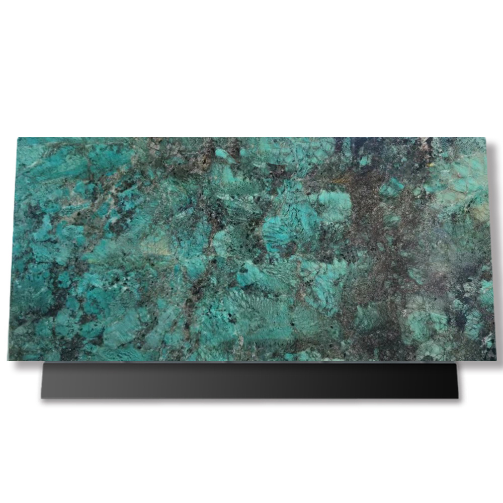 Natural Stone Polished Tile Jumbo Slab Wall Amazonite Turquoise Granite Green