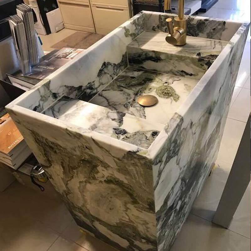 AST OEM ODM Natural Green Marble Polished Wholesale Price Marmor Custom Cold Emerald Marble Tiles for Wall Floor