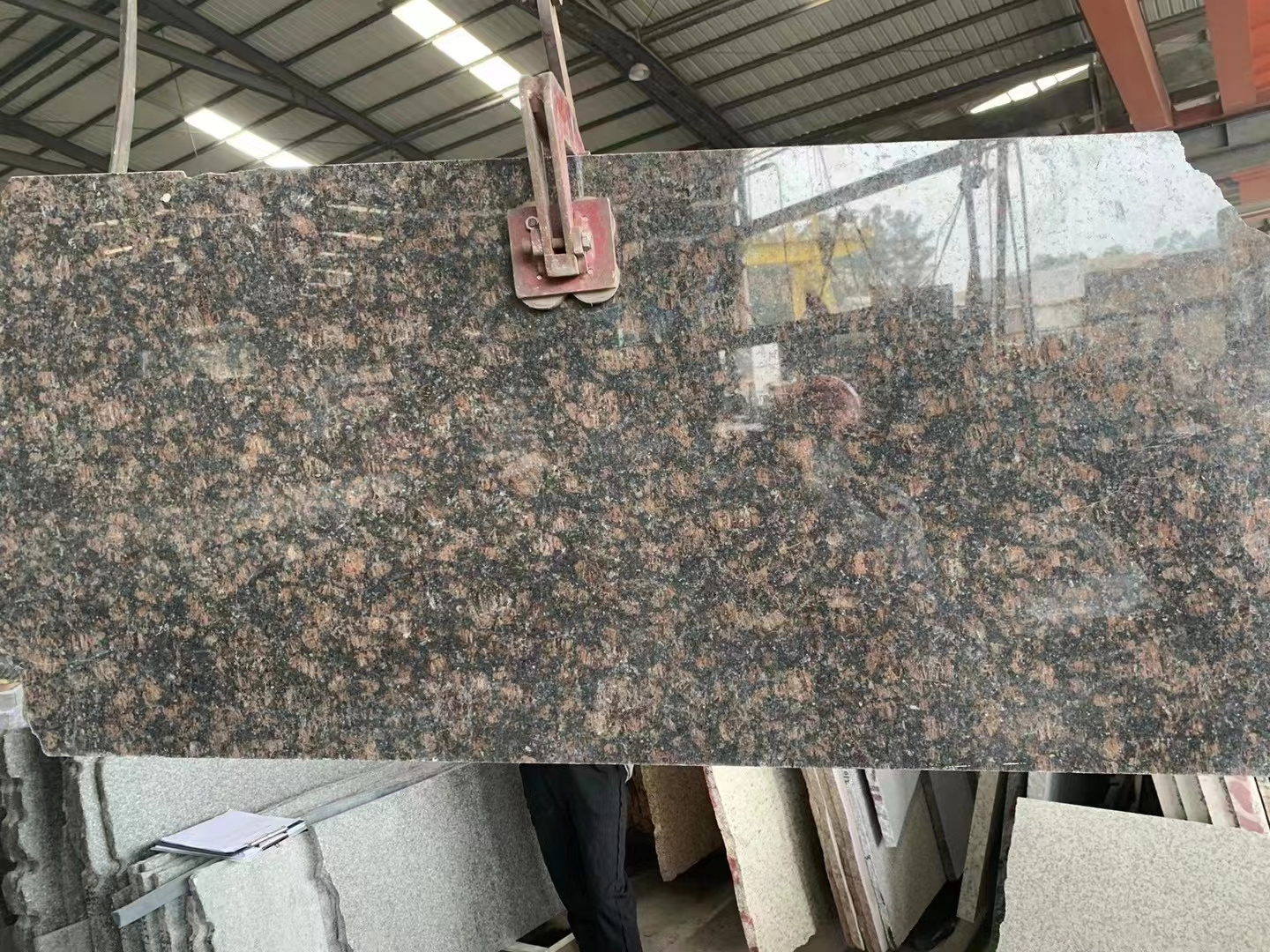 AST OEM/ODM losa azulejo granito high hardness Coffee Pearl Brown Granite polished 18mm thickness granite tiles