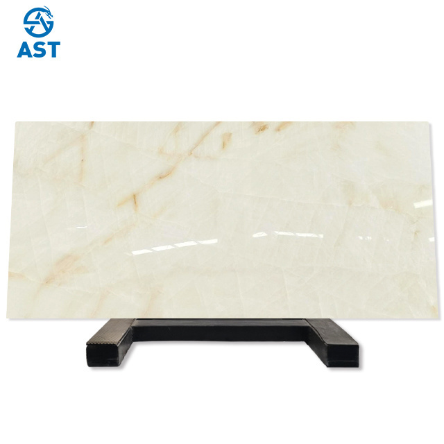 AST OEM/ODM Onice onix Factory Cheap Price Wall White Onyx Stone Slab And Marble Floor Tile Wholesale White Onyx With Gold Veins