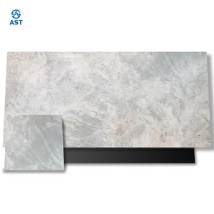 AST ODM/OEM Mermer popular design Marmer white marble with grey vein Alba white Marble tiles for tops