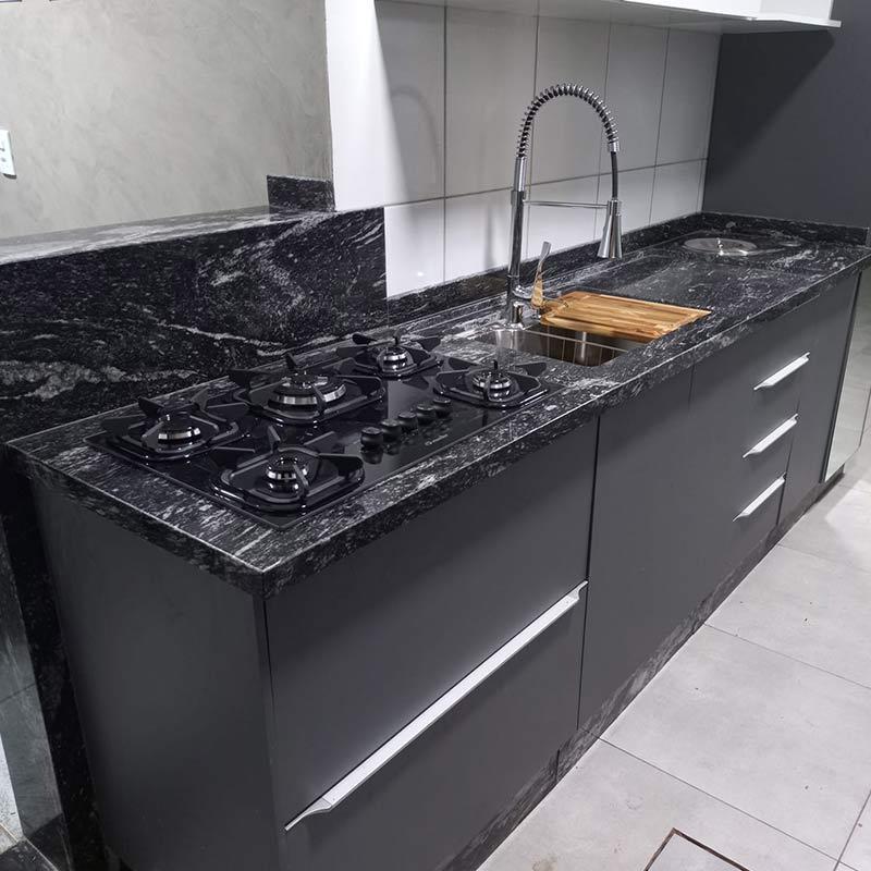 AST OEM/ODM granito baldosa granit losa high quality Italian Titanuum satin natural Granite and granite slabs for kitchen