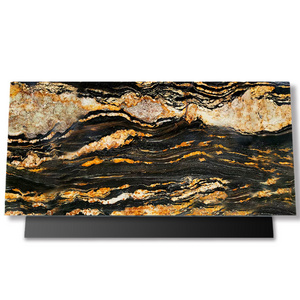 AST Brazil Cosmic Cosmos Black Fusion Matrix Titanium Gold Polished White Gold Black Fusion Granite For Kitchen Countertops