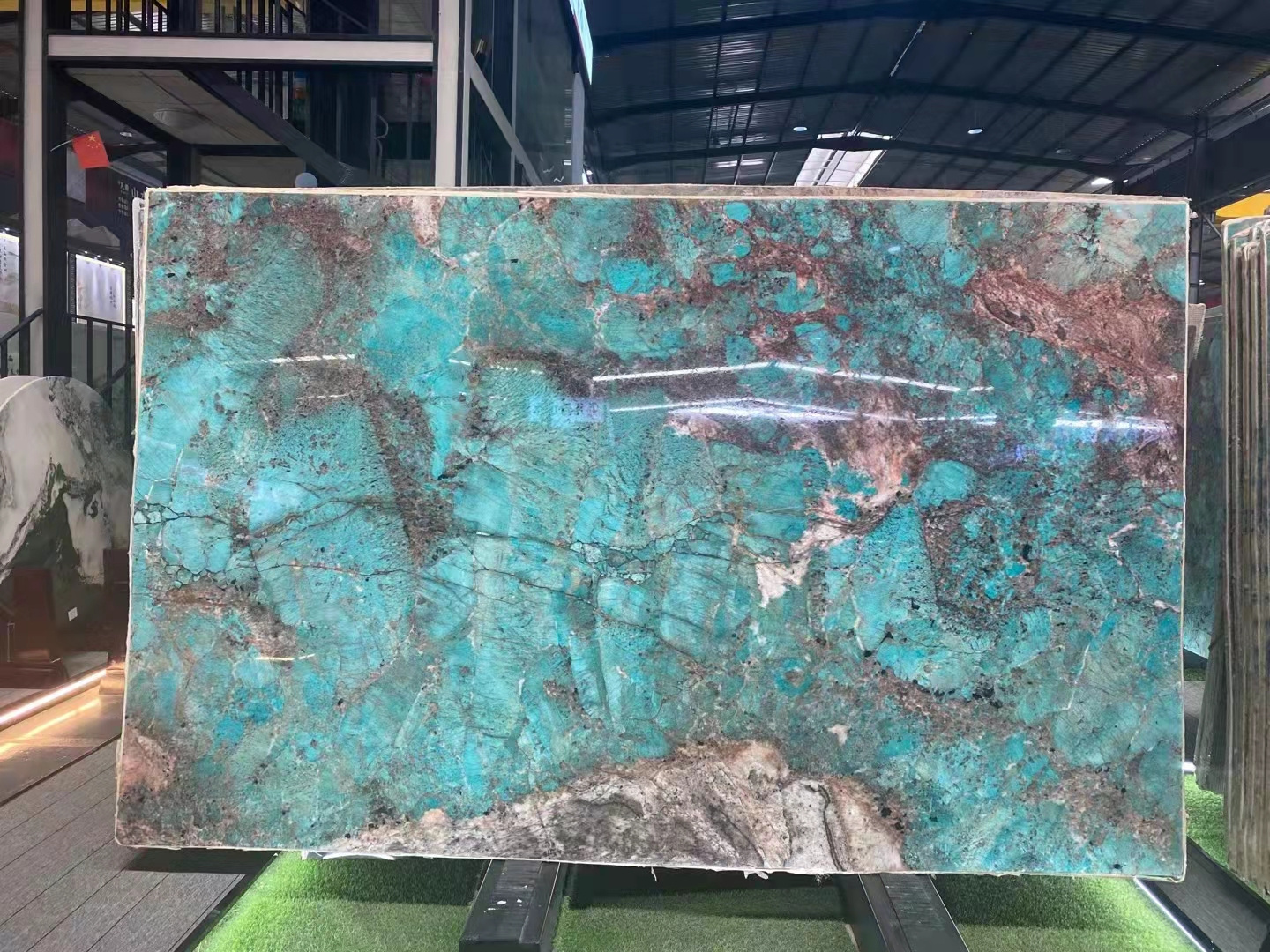 Amazonite Slab Granite Green Slabs for Countertop Vanity Top Table Tops 2023 Hot Sale