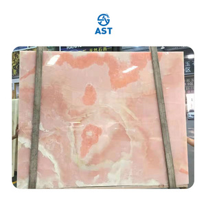 AST OEM ODM Natural Polished Marble Onice onyx wall panel Marble background wall design pink onyx slabs for interior decoration