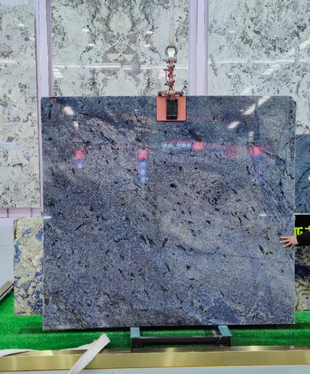 AST OEM/ODM graniet losa premium hardness natural stone Snow mountain sapphire granite polished surface granite slabs