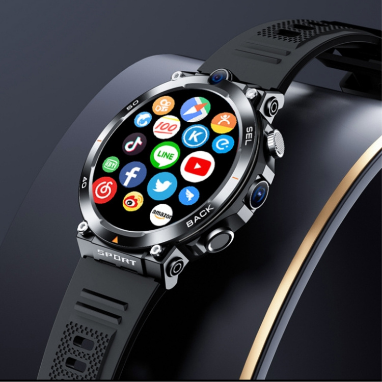 2024 new arrival 4G 5G smart watch H10 WiFi GPS dual camera video call NFC 4+64GB 900MAH battery Android smart watch