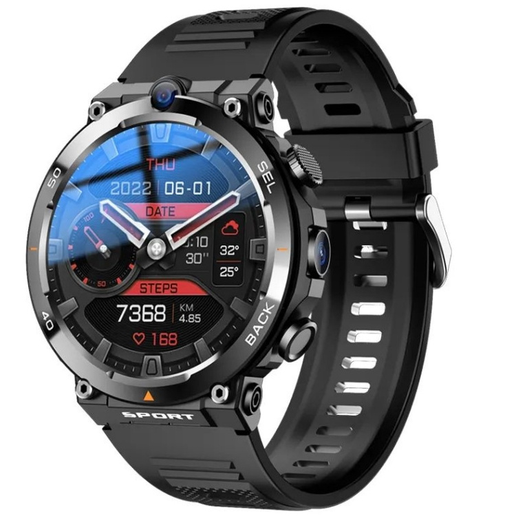 2024 new arrival 4G 5G smart watch H10 WiFi GPS dual camera video call NFC 4+64GB 900MAH battery Android smart watch