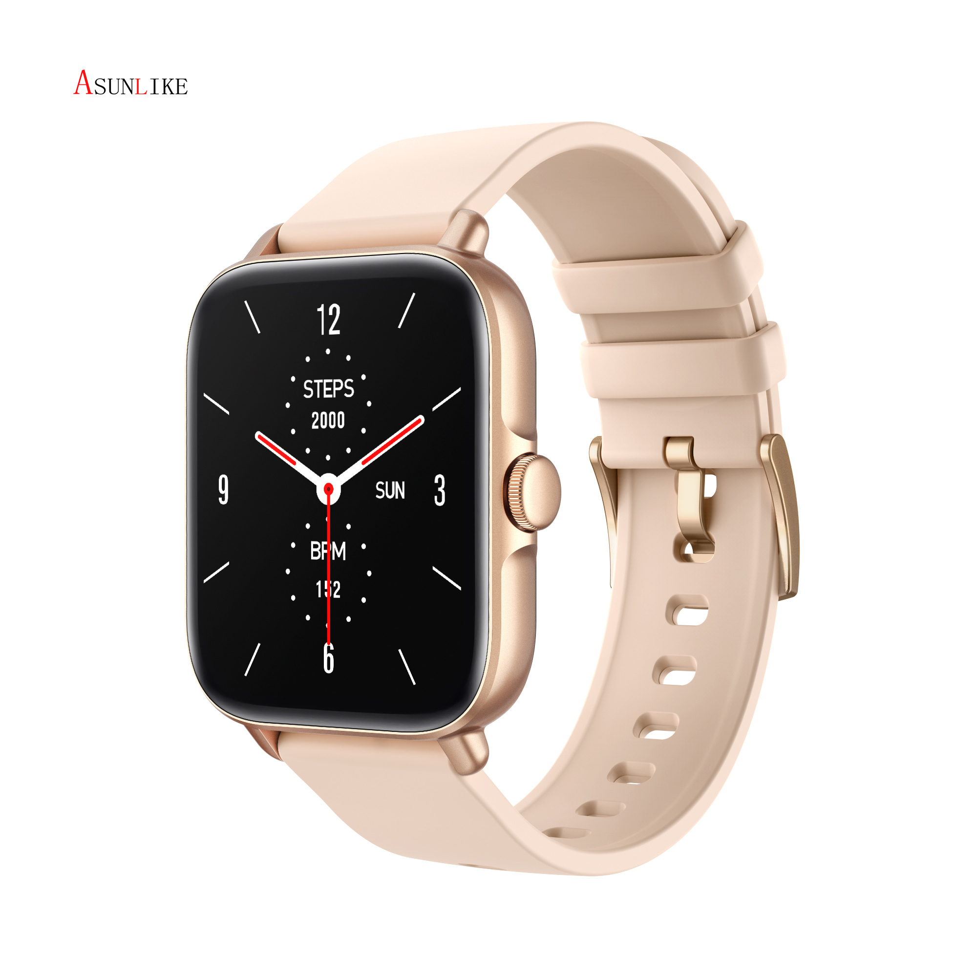 stainless steel strap lady smartwatch square smart watch waterproof android smart electronics