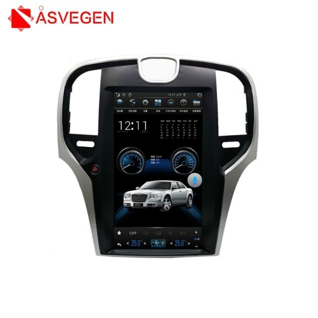 Android Tesla Vertical13.3'' Screen Car GPS Video Audio Radio for Chrysler 300C Support Radio Wifi Playstore