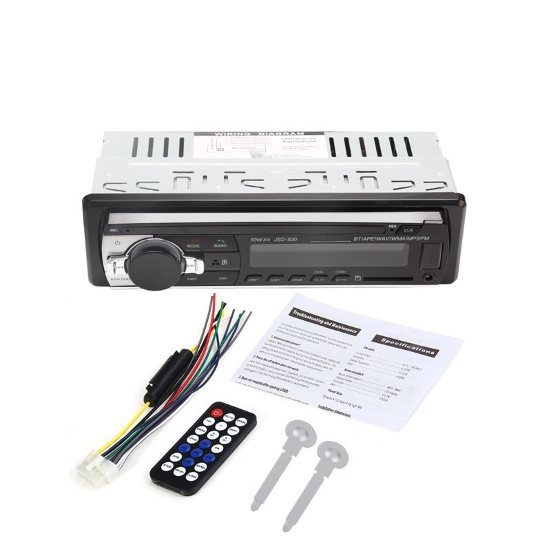 Car MP3 Player Stereo Autoradio Car Radio BT 12V In-dash 1 Din FM Aux In Receiver SD USB MP3 MMC WMA