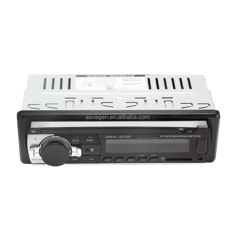 Car MP3 Player Stereo Autoradio Car Radio BT 12V In-dash 1 Din FM Aux In Receiver SD USB MP3 MMC WMA