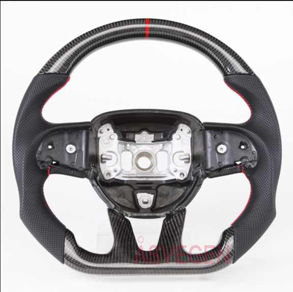 LED Steering Wheel Carbon Fiber Steeri Fit for doge challenger 15-19 carbon fiber steering wheel led steering wheel