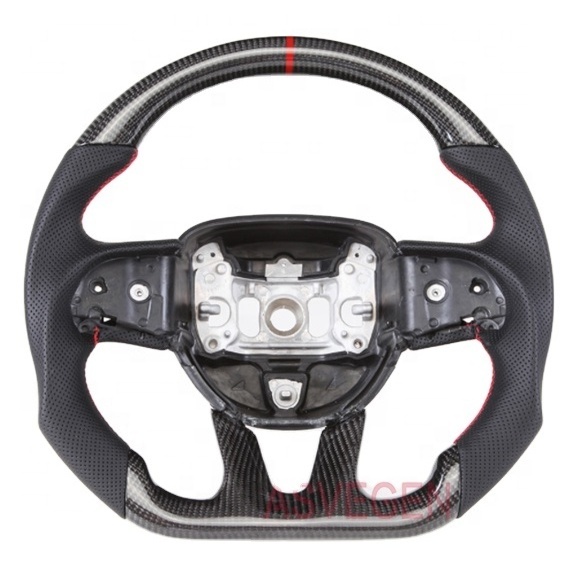 LED Steering Wheel Carbon Fiber Steeri Fit for doge challenger 15-19 carbon fiber steering wheel led steering wheel