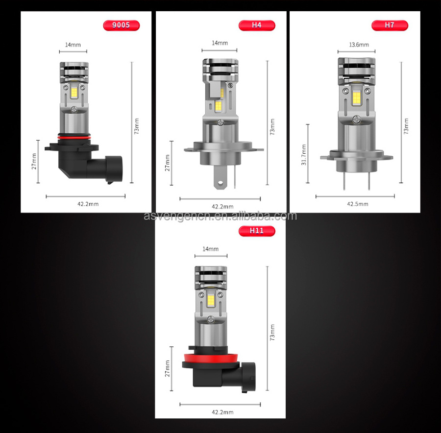 12S Series H11B Car LED Headlight Bulbs Auto Bulbs