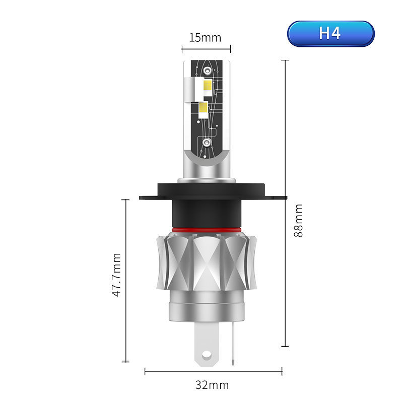 Factory Supply H4  motorcycle bulb Auto Car LED Headlight 6000-7000K Light Bulbs P19 LED Head Light 15W 1100lm 12-60V