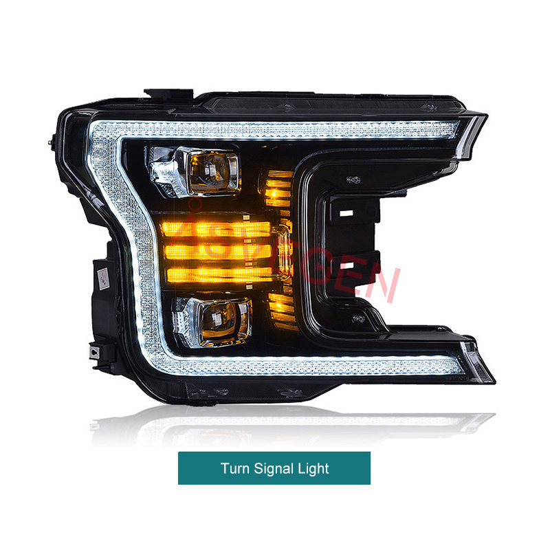 Manufacturer F-Series F-150 2018-up LED Headlights with Sequential Indicator Head Lamp Assembly For Ford F150