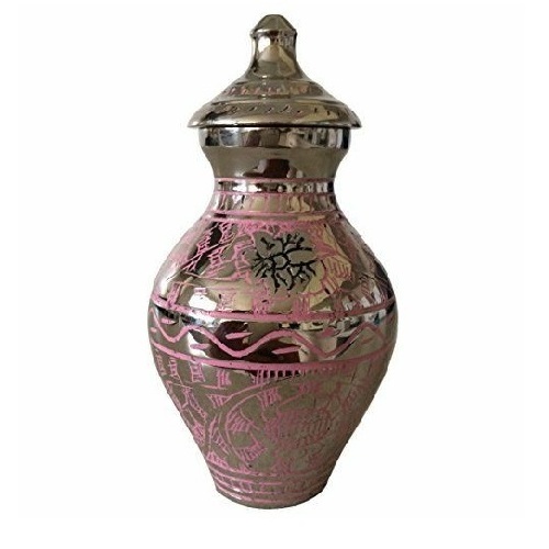 Metal Urns Shiny & Pink Shade Luxury Finishing Design Home Decor Keep Sake Urns Best Funeral Supplies Pet Urns