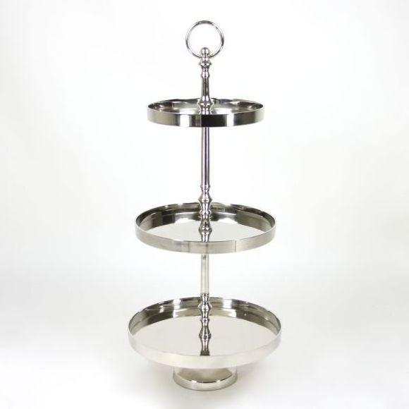 Dining Table Centerpiece Metal Round Cake Stand Tabletop Embossed gold Finished Antique Aluminium Cake Stand