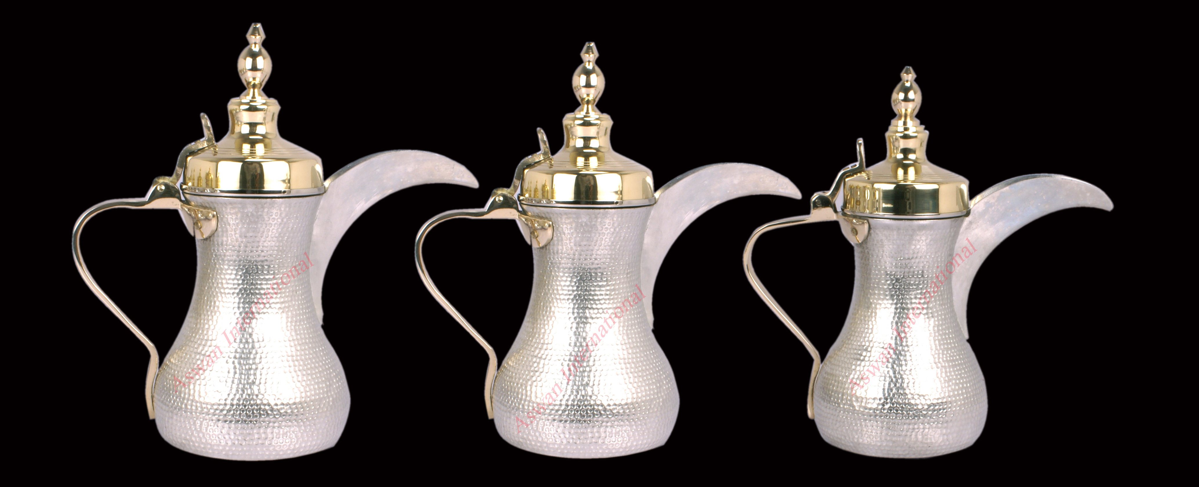 Arabic Coffee Pot Dual Tone Gold And Nickel Plated Brass Top Selling Affordable Best coffee Dallah