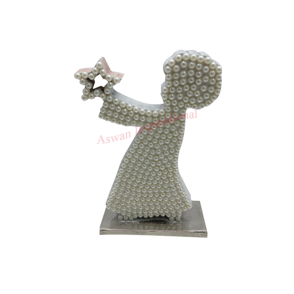 Angel Design Ornament Decoration Home Item Sparkly Bling Gift Sparkle Decor pearl Tabletop Figurine Living Room