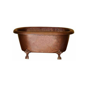 Luxury bath tab set bath tab for kids Antique Copper finish Cast Iron Slipper Clawfoot Bathtub with Enamel