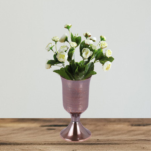 Customization Available Modern Style Sliver flower vases Farmhouse Garden Metal  Flower Vase Home Decoration vase in good price