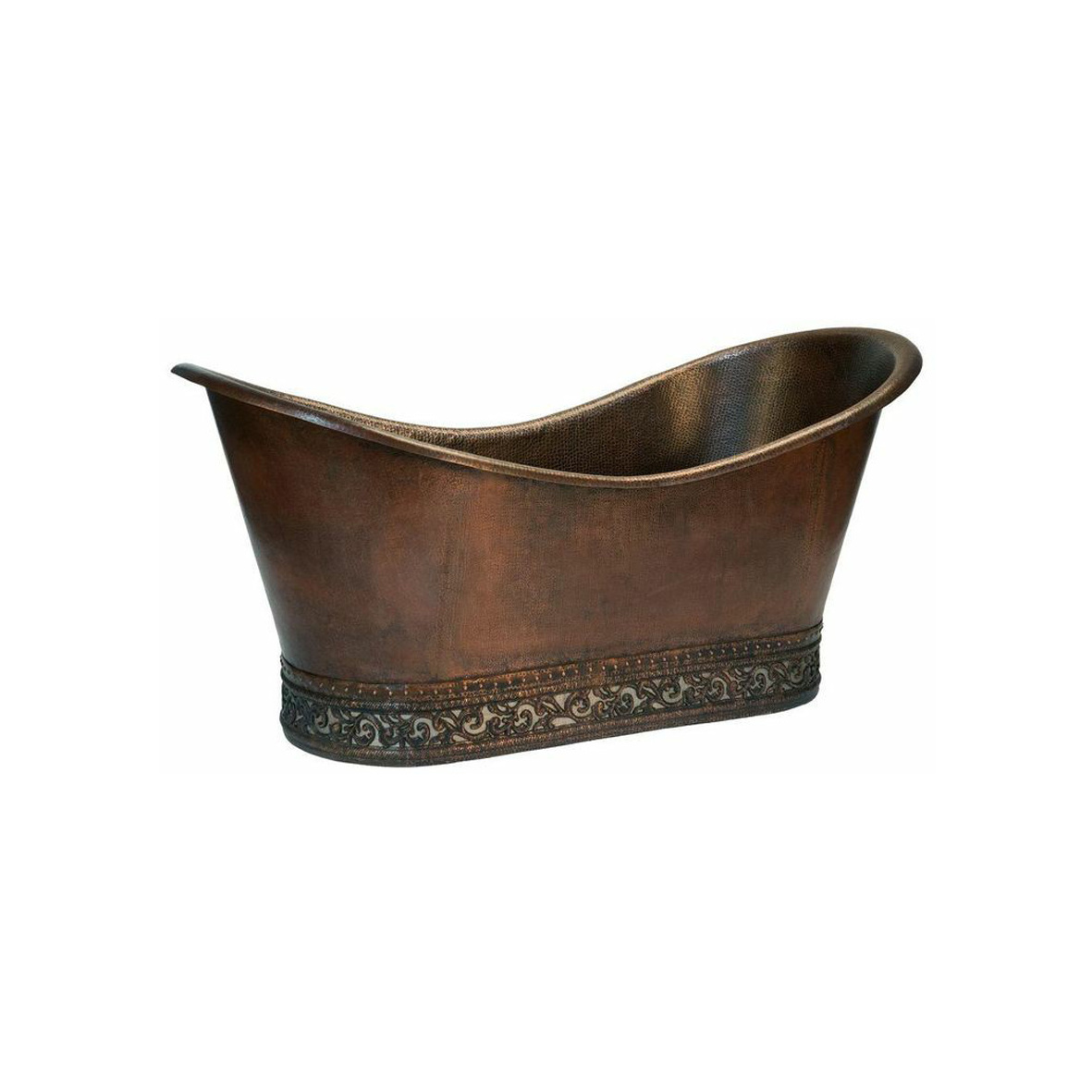 High on Demand 100 Percent Copper Bath Copper bathtub with a matte shade of bronze Free Standing Elegant