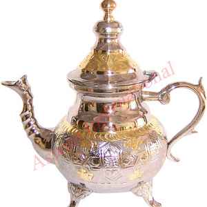 Exceptional Quality Modern Style brass tea pot with copper decoration kitchen & tabletop Coffee & Tea Sets