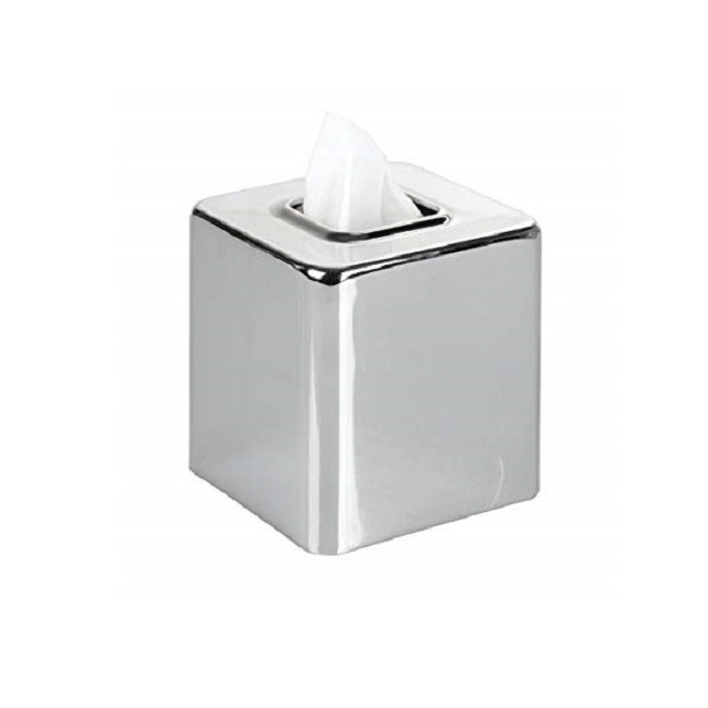 Facial Tissue Dispenser Box Cover Stainless Steel Bathroom Napkin Organizer for Home Office Table Decorating Tissue Paper Holder