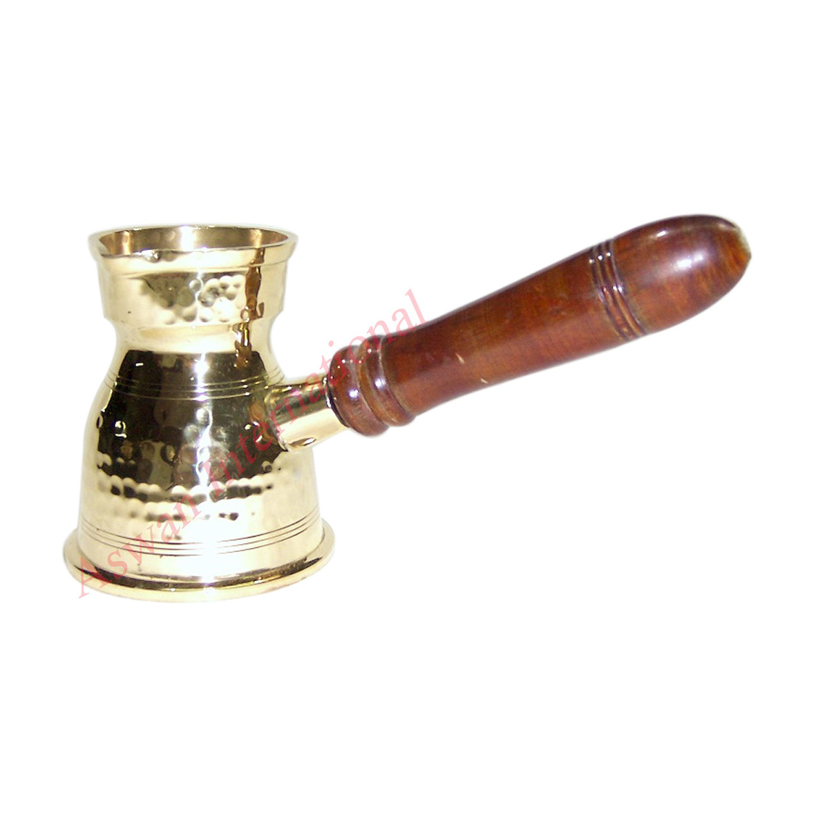 2022 Design Handmade Arabic Turkish Coffee Pot with Wooden Handle Istanbul Turkish Cezve Coffee Pot Indian Handicraft Gift Sets